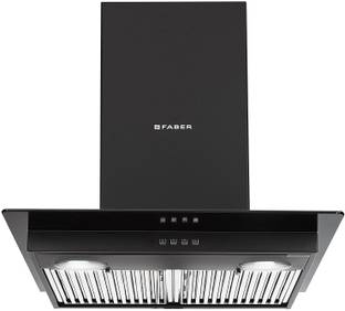 FABER Hood Glassy 3D T2S2 BK LTW 60 -1095 Wall Mounted Black 1295 CMH Chimney