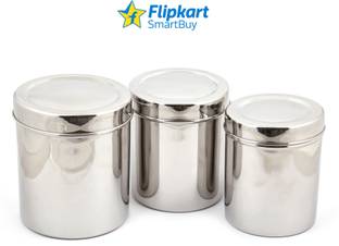 Flipkart SmartBuy Stainless Steel Deep Dabba  - 1000 ml, 1500 ml, 2000 ml स्टील मसाले का डब्बा