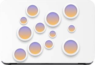 Flipkart SmartBuy circles abstract Premium LG Vinyl (matte) Reusable Laptop Skin Compatible for 15.6 inch