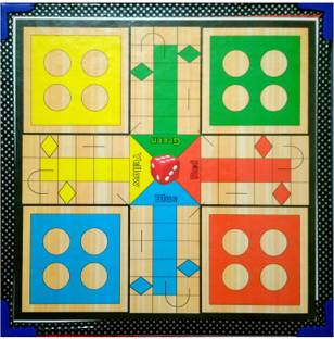Sunshine International Wooden Ludo & Snake Ladder Game Party & Fun Board Game
