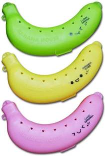 AARVI Banana Case 3 Containers Lunch Box