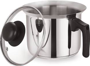 Chef Set 1 Liter Milk Pan with Glass Lid Pot 13 cm diameter 1 L capacity with Lid