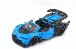 The Flyer's Bay Rechargeable Ferrari Style RC Car With Fully Function Doors and Dicky (1:14 Scale Blue)