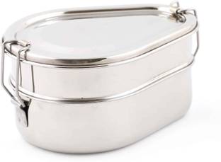 Flipkart SmartBuy Stainless Steel Drop Shape Double Container 2 Containers Lunch Box