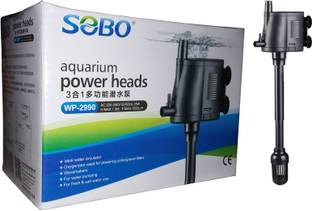 SOBO Aquarium Power Head WP-2990 | Power: 25W (F MAX: 1500L/Hr | H MAX: 1.5 Meter) | Water Aquarium Pump