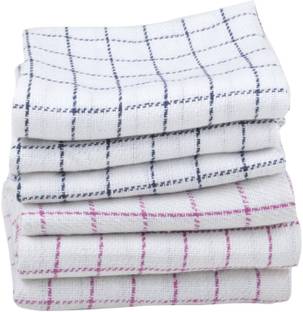 AkiN Cotton Multipurpose, Absorbent and Soft Kitchen Clothes and Napkins (Set of 12, White) Multicolor Cloth Napkins