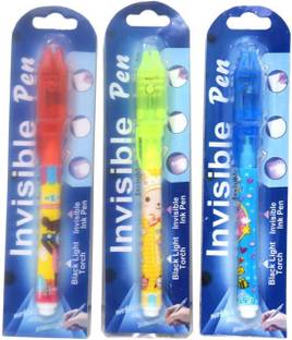 Adi Trading Invisible Ink Magic Pen with UV Light Multi-function Pen