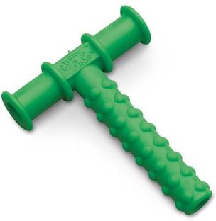 Chewy Tubes Green Knobby Texture Teether