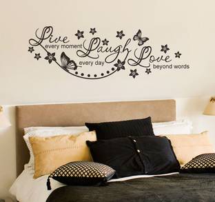 Newway Decals 30 cm New Way Decals -Wall Sticker (3605) ''Beautiful Quotes For Life'' Removable Sticker