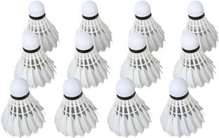 TIMA A+27 XD Feather Shuttlecock (Pack of 12) पंख शटल  - सफेद