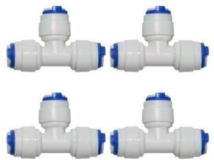 Morning Star Technology Ro Water Filter Union Tee Connector Having 1/4" Quick Fit Connection pack of 4 Hose Connector