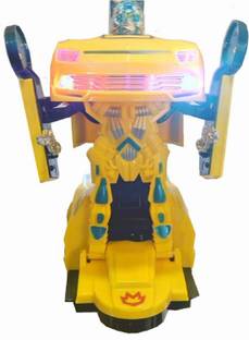 Fabofly Deformation Car - Converts Car into Robot & Robot into Car (Bump & Go with Music & Lights)