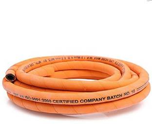 Manoj Sunlight Steel wire reinforced LPG Gas Pipe With Two Clamp - 3 meter - ISI and ISO certified Hose Pipe