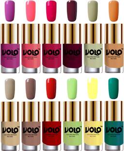 Volo Luxury Super Shine Nail Polish Set of 12 Vibrant Shades Combo-No-33 Mischievous Mint
