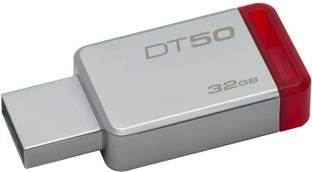 KINGSTON DT50 DataTraveler 50 - 32GB Pendrive - USB 3.1/3.0/2.0 32 GB Pen Drive Compatible with Desktop Computer, Audio Player, Television, Laptop USB 3.0, USB 3.1, USB 2.0 Metal Case