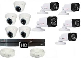 CP PLUS 16 ch dvr+ 5+5 dome and bullet + 2.4mb Security Camera