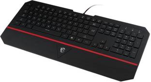 MSI INTERCEPTOR DS4100 7 Colours Backlit Gaming Keyboard Wired USB Standard Gaming Keyboard Compatible with Desktop, Laptop, Mac