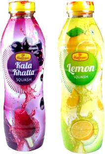 Haldiram's Kala Khatta Squash and Lemon Squash (Combo Pack)