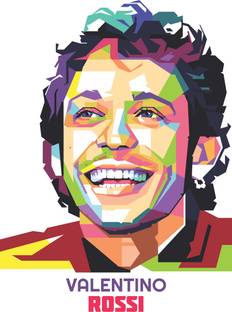 Valentino Rossi Poster Without Frame 12 X 18 inch Fine Art Print
