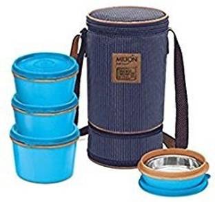 MILTON Milton Flexi Tiffin 3+1 Insulated Tiffin Box  - 600 ml प्लास्टिक ग्रोसरी कंटेनर