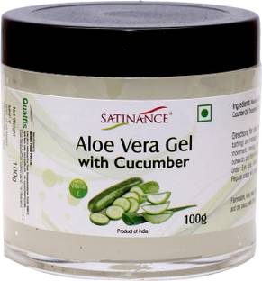 Satinance Aloe Vera Gel With Cucumber ( With Vitamin E) - 100g ( Face Gel , For Healthy and Natural Skin)