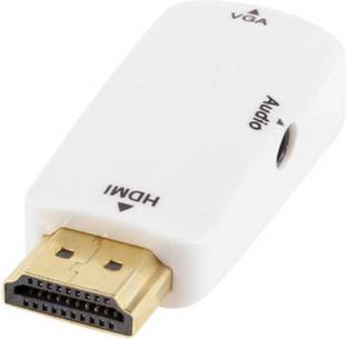 microware HDMI Cable 0.25 m HDMI to VGA ConverterAudio for HDTV, Monitor and Projector