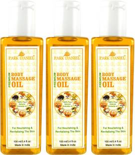 PARK DANIEL Organic Body Massage oil combo of 3 bottles of 100 ml (300 ml)