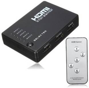 microware HDMI Splitter Switch Switcher Box with Selector Remote Control Media Streaming Device