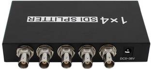microware SDI 1x4 Splitter Black Amplifier Splitter 1 In to 4 Out SD-SDI HD-SDI 3G-SDI Repeater Extender Media Streaming Device