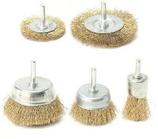 ISC 5 Pcs MULTIPURPOSE WIRE BRUSH SET TO REMOVE PAINT, DUST, DIRT ETC Wheel Brush