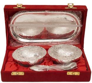 Arsalan Silver Plated Serving Bowl Five Pieces Royal Gift