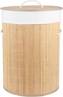 HomeStorie 57 L Beige Laundry Basket