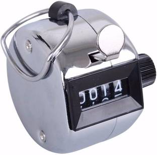 OKASTA 4 Digital Hand Tally Counter Manual Counting Golf Clicker Metal Digital Hand Tally Counter Tally Click Training Counter Analog Tally Counter