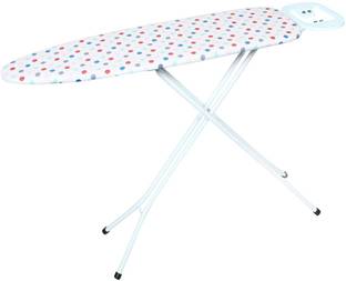 MEDED Premium International Quality, Foldable & Height Adjustable (110 x 33 cm), Multi Color Polka Ironing Board