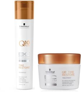 Schwarzkopf BC Bonacure Q10 Plus Time Restore Shampoo (250ml) + Hair Mask (200ml) (Pack of 2)