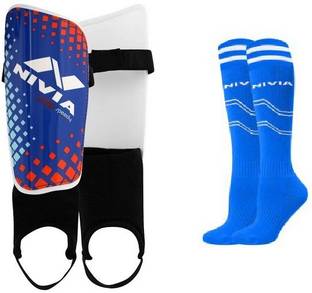 NIVIA Combo of two - one Pair of 'Speedy' shin guard and one pair of football socks (Size- Large)- Football Kit