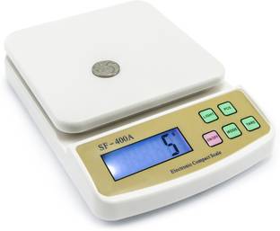 Manogyam Digital 10kg x 1g Kitchen Scale Balance Multi-purpose weight measuring machine without Adapter(CHARGER) Weighing Scale
