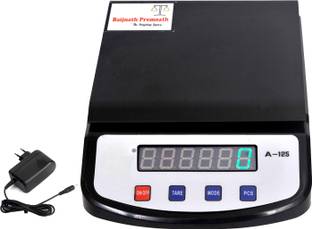 Baijnath Premnath Heavyduty capacity 6 kg, accuracy 100 milligram (10th part of a gram 0.1g) , multipurpose Kitchen and silver weight measuring analytical balance, Rechargeable battery and electricity operated digital kitchen weight measuring machine with charger Weighing Scale