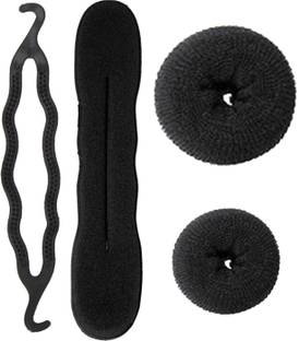 Out Of Box Hair Styling Donut Clip Bun/juda Maker French Braid Tools (Set Of 4) Bun