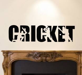 StickerYard 109 cm Cricket Sports Self Adhesive Sticker
