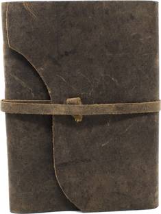 CRAFT CLUB 100% Handmade Recycled Cotton Paper Journal (Finished Leather Journal) Regular Journal Unruled 200 Pages