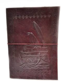 SV Traders Handcrafted Blank Book Vintage Writing Bound Cover New Sketchbook Brown Retro Pages Travel Paper Lined Antique back to college Book-size Diary Double Ruling 200 Pages