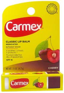 Carmex Cherry Flavor Lip Balm SPF 15, 0.15 oz (Stick in Carded box) Cherry