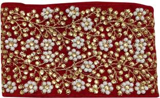 Sofias L- 98a Fashion DIY Red Velvet Lace - 3 Meters Make your own "Designer Wear" DIY - Do It Yourself ! Lace Reel