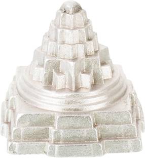 Kesar Zems Mercury Shree Yantra (2.25 cm x 2.25 cm x 2.25 cm, Silver) Polyresin Yantra