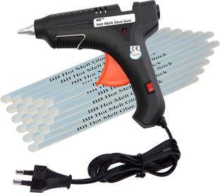 bb Black 100W Leak Proof Hot Melt Glue Gun with 20 Glue Sticks (8inch/20 cm) for Quick Repairs Electric Standard Temperature Corded Glue Gun