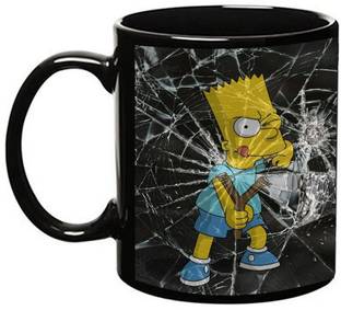 MUGKIN Bart Simpson Ceramic Coffee Mug