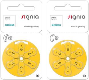 Signia P10 1.45V Hearing Aid Batteries 1.45V 2 patta (12 battery) Stethoscope Case