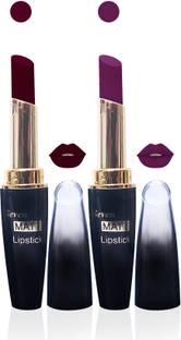 Seven cosmetics makeup 4g matte lipstick non transfer kiss proff combo set of 2 color