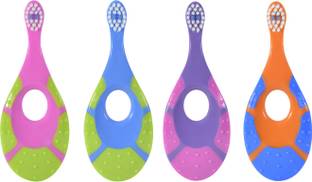 Jordan step 1 Baby, 0-2 Years,Bristles, BPA Free Gentle to Babies. Made in Malaysia ( Random Color ) Pack of 4 Extra Soft Toothbrush